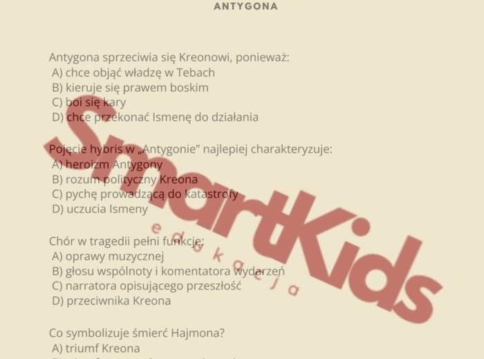 „Antygona”Sofokles opracowanie lektury