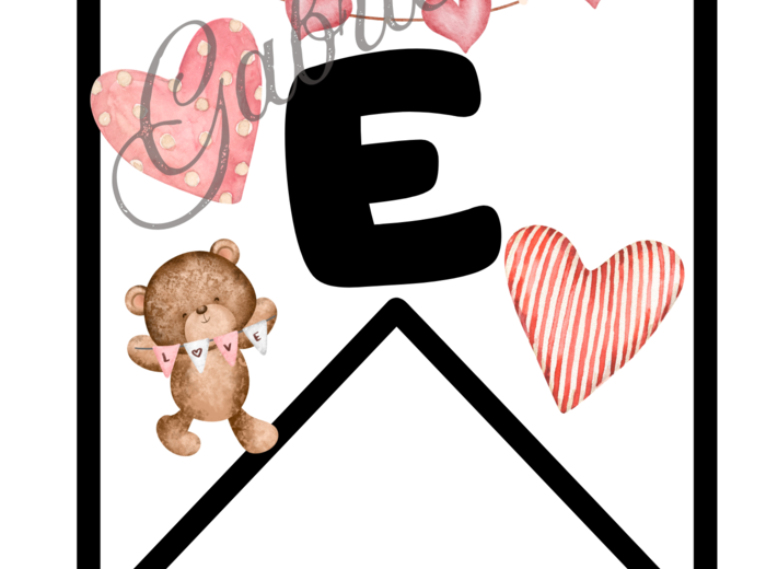 Walentynki girlanda wersja 2