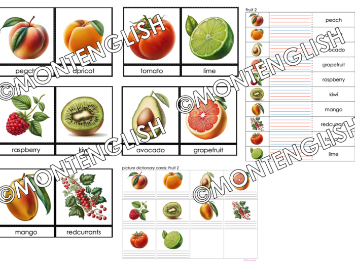 Zestaw kart obrazkowych: FRUIT SET 2