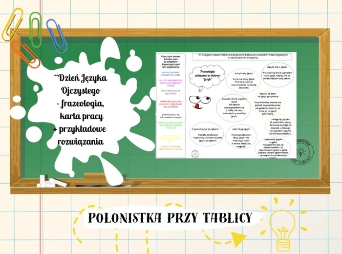 Frazeologizmy - język - rozwiaząnia - Dzień Jezyka Ojczystego - MDJO