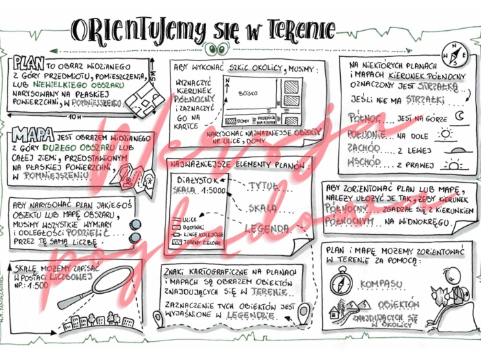 Orientujemy się w terenie - przyroda kl. 4 -podsumowanie działu -wypełniona karta pracy