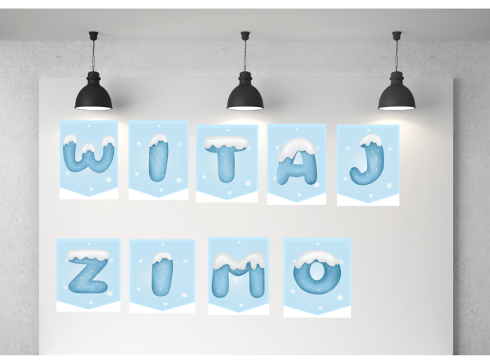 Zima dekoracja na gazetkę