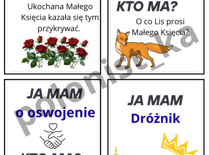 Ja mam... Kto ma... "Mały Książę" A. de Saint-Exupéry