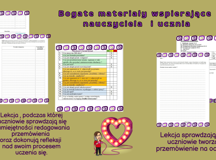 Przemówienie w szkole podstawowej karty pracy, scenariusz lekcji