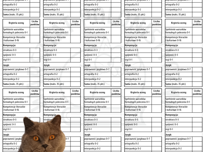 Kryteria oceny wypracowania maturalnego