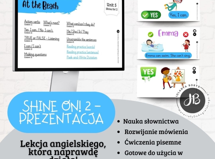 Prezentacja Shine On! 2 – Unit 5 At the Beach