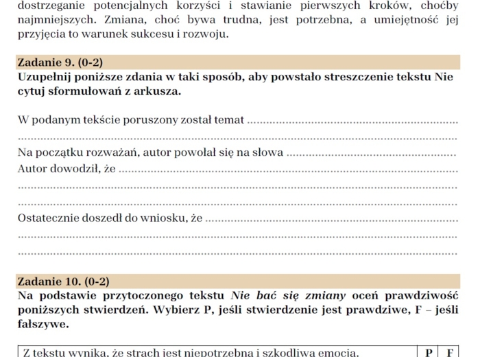 Arkusz egzaminacyjny "Opowieści z Narnii. Lew, czarownica"