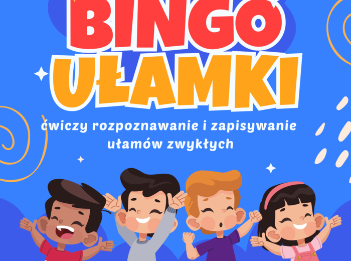 🎯 Matematyczna gra BINGO – Ułamki zwykłe🍀