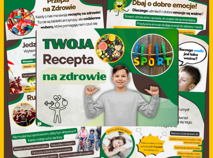 Twoja recepta na zdrowie gazetka +karta pracy
