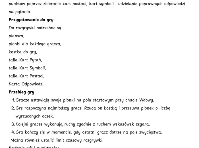 "Balladyna" gra dydaktyczna - rywalizacja