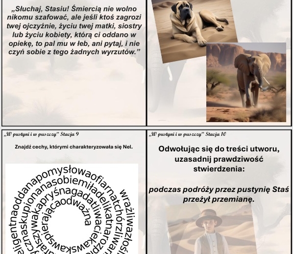 Stacje zadaniowe do lektury "W pustyni i w puszczy"