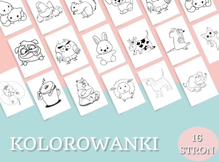 Zestaw kolorowanek 16 stron