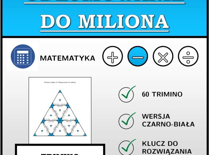Trimino - Odejmowanie do miliona | matematyka