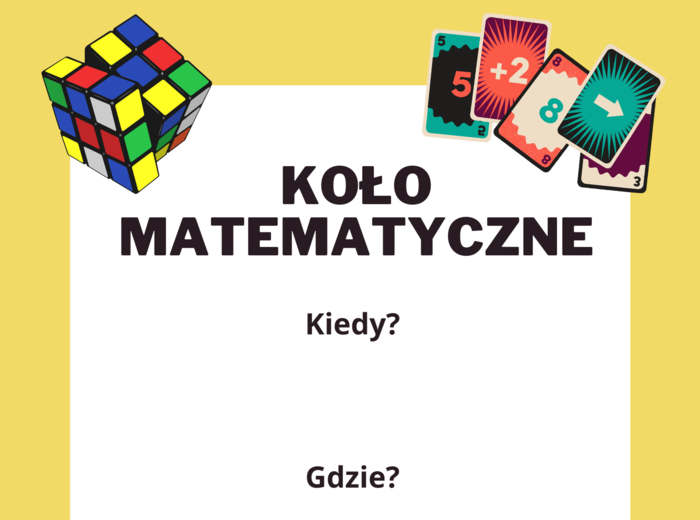 Plakat „Koło matematyczne”