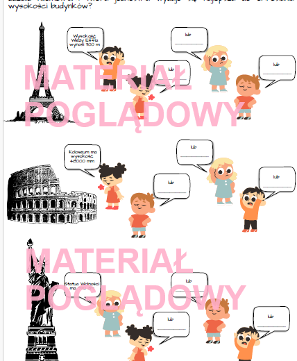 Jednostki długości - karta pracy klasy 4, 5 (materiał na całą lekcję)