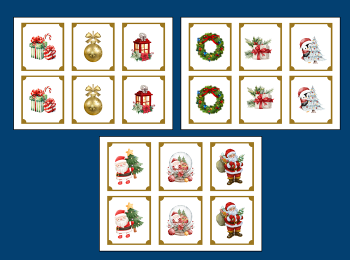 BOŻE NARODZENIE – memory – 36 szt. – biblioteka – świetlica – przedszkole - zima