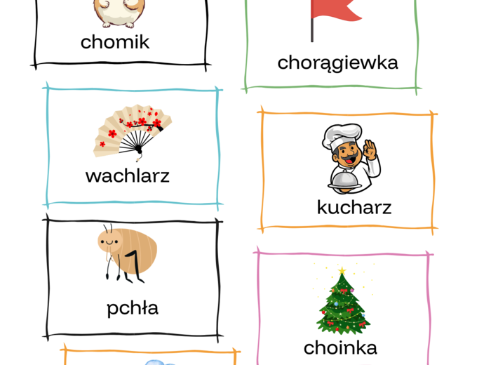 Lapbook ortograficzny- ch, h