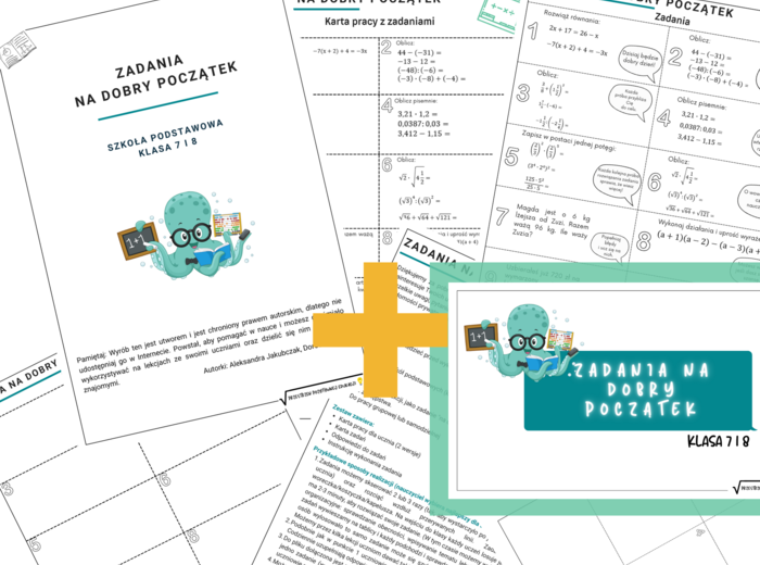 Zadania na dobry początek: Pakiet 3 kart i 3 prezentacji dla klas 4, 5-6 i 7-8 - PROMOCJA!!!