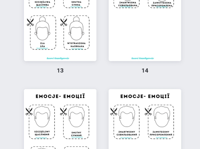 Emocje - język polski + język ukraiński