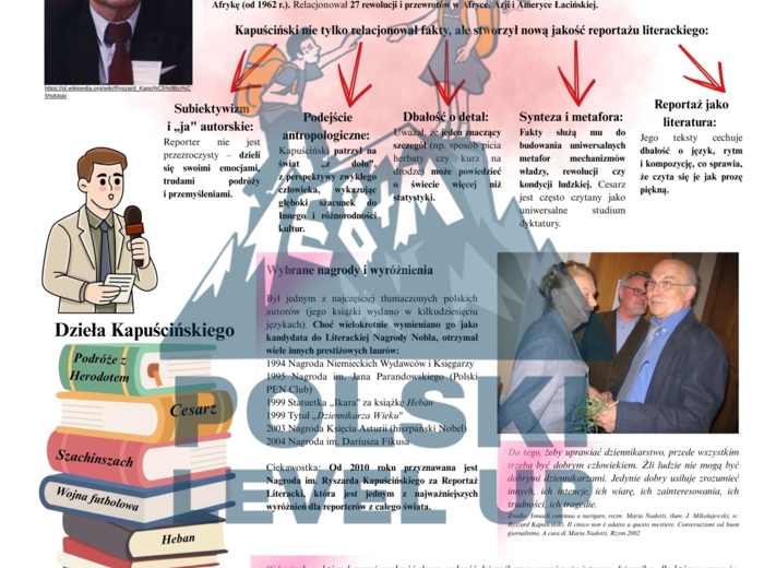 Literatura współczesna (Tokarczuk, Stasiuk, Nowakowski, Kapuściński)PAKIET_ Polski Level Up