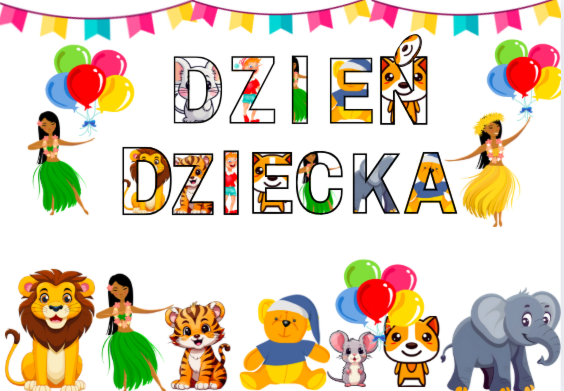 🎉 Dzień Dziecka – gotowa gazetka dekoracyjna A4 z bajkowymi postaciami🎉