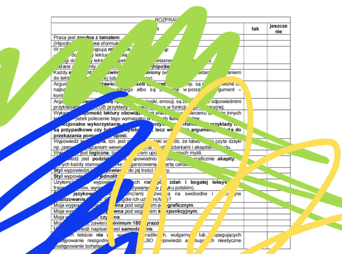 Kryteria do wypowiedzi pisemnej na języku polskim – klasy VII-VIII