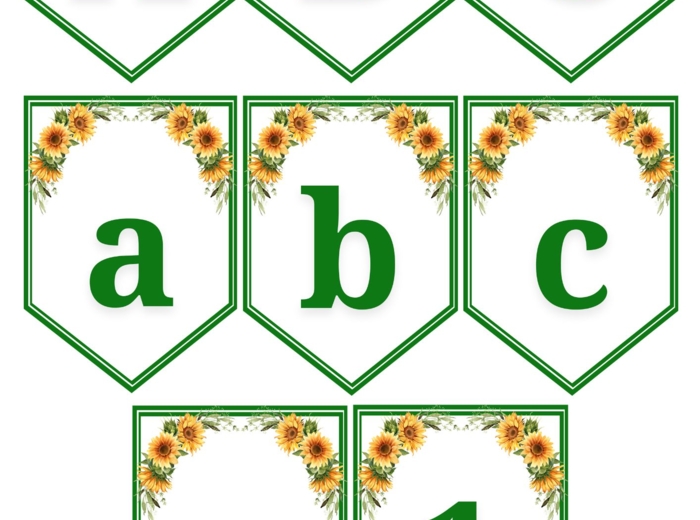 GIRLANDA z polskimi literkami i cyframi