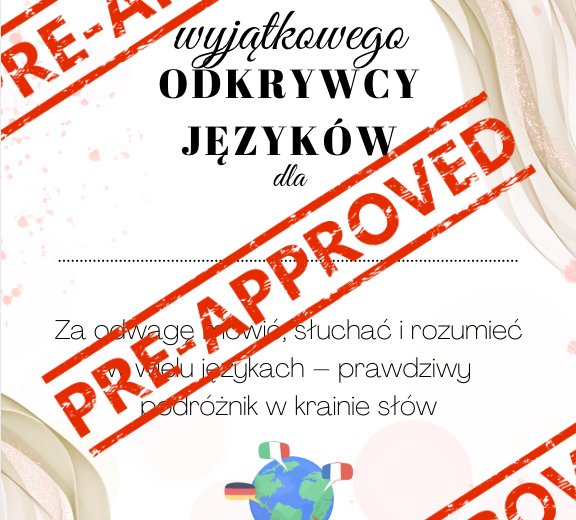 Dyplom na europejski dzień języków obcych