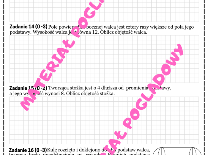 MINI MATURA. MATEMATYA - bryły obrotowe