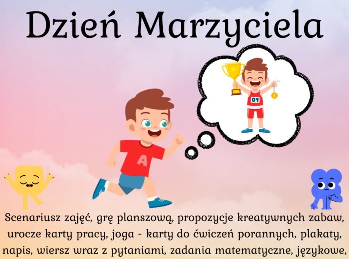 Dzień Marzyciela 8 września, scenariusz, karty pracy, gry i zabawy, poranna joga,