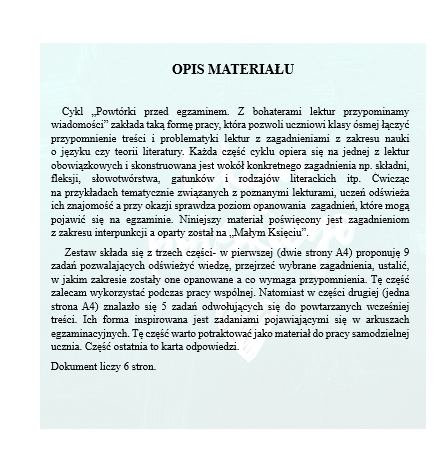 POWTÓRKI PRZED EGZAMINEM. Z BOHATERAMI „Małego Księcia” ANTOINE’A DE SAINT-EXUPÉRY’EGO PRZYPOMINAMY WIADOMOŚCI- INTERPUNKCJA