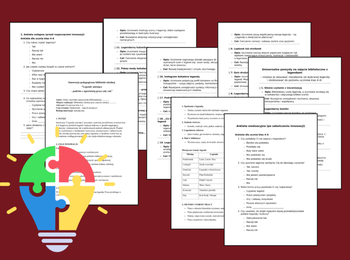 INNOWACJA pedagogiczna „LEGENDY MIESIĄCA – POZNAJ POLSKĘ PRZEZ OPOWIEŚCI!” - klasy 4-6 - BIBLIOTEKA