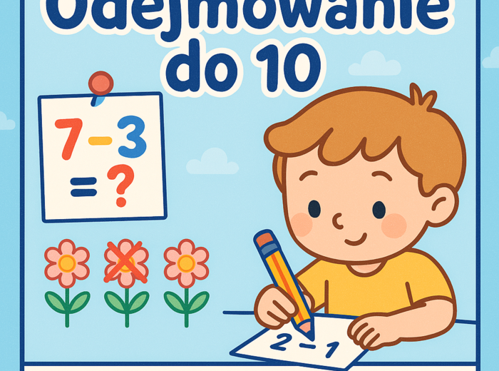 Odejmowanie w zakresie do 10. Karta pracy. Sprawdzian