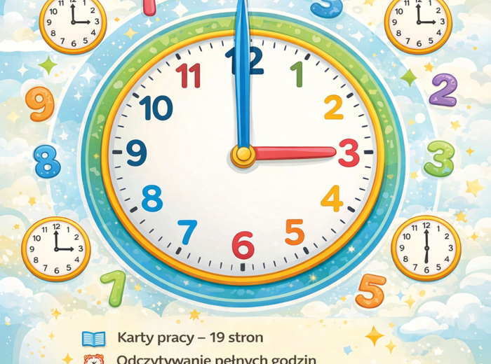 Zegar analogowy pełne godziny