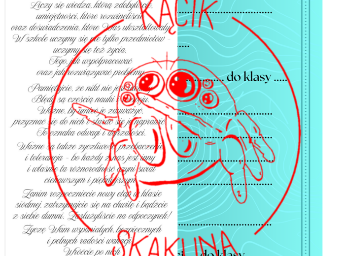 NAKŁADKA na świadectwo - KLASA 6 (PAKIET 2 WERSJI)