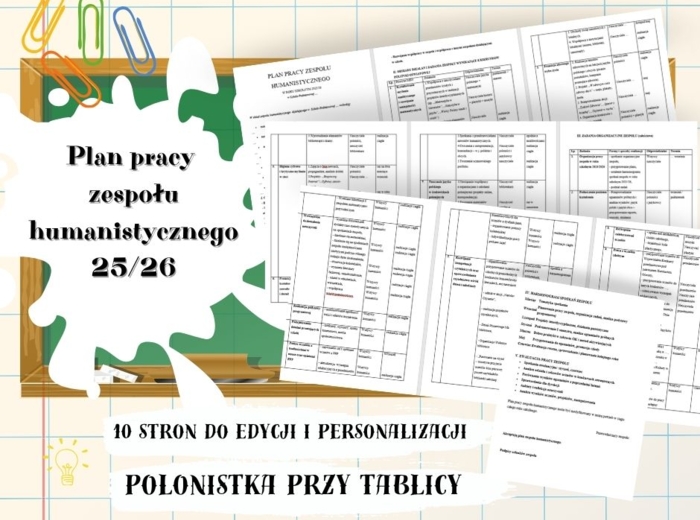Kompleksowy Plan Pracy Zespołu Humanistycznego 2025/2026 zgodny z aktualnymi priorytetami MEN