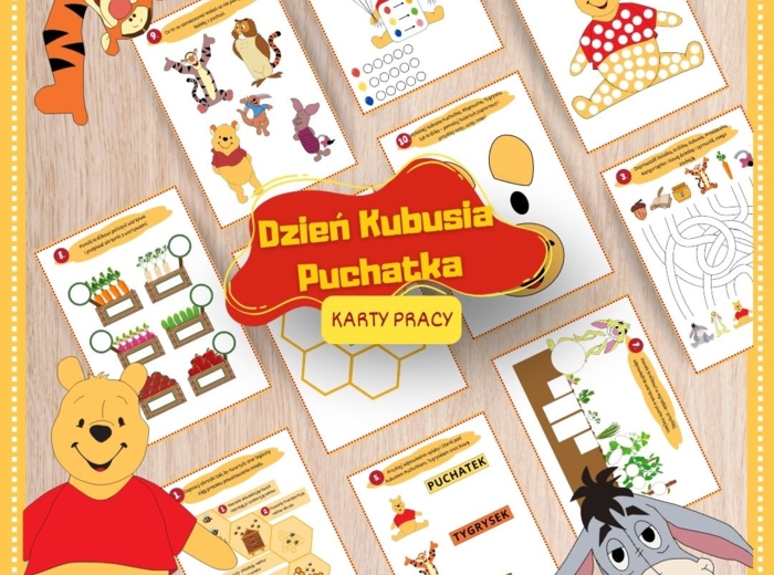 Karty pracy - Kubuś Puchatek