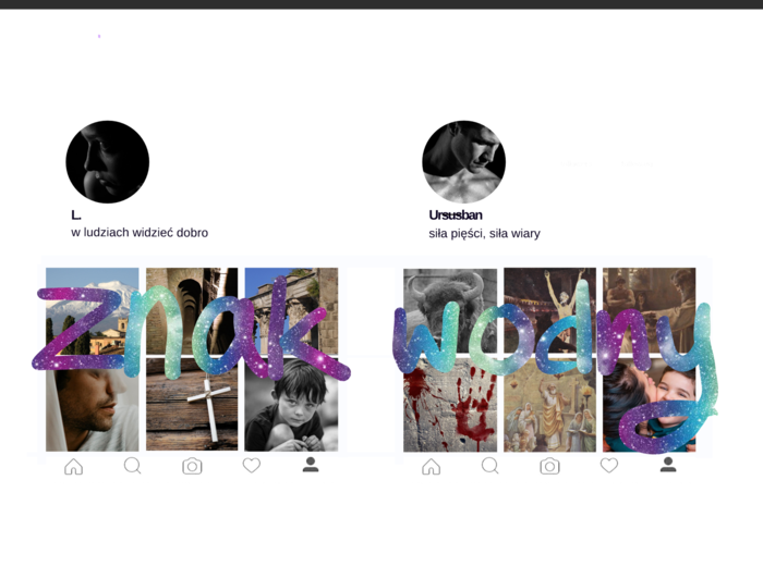 Quo vadis - profile postaci na Instagramie