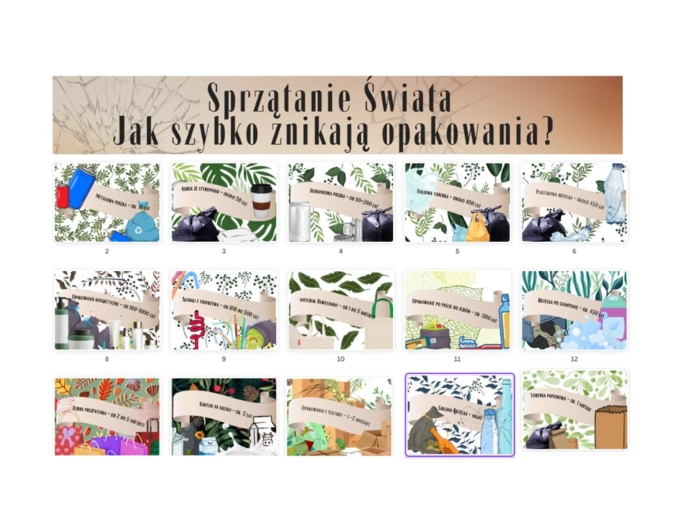 Sprzątanie Świata - gazetka szkolna - Jak szybko znikają opakowania?