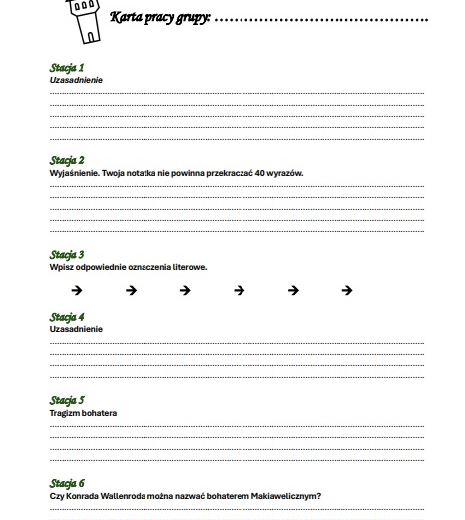 Stacje zadaniowe "Konrad Wallenrod"