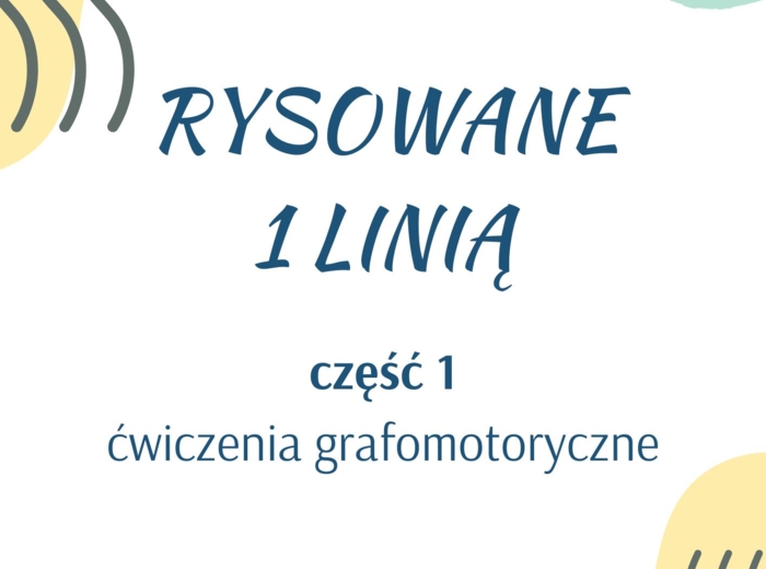 RYSOWANE 1 LINIĄ - część 1 ćwiczenia grafomotoryczne