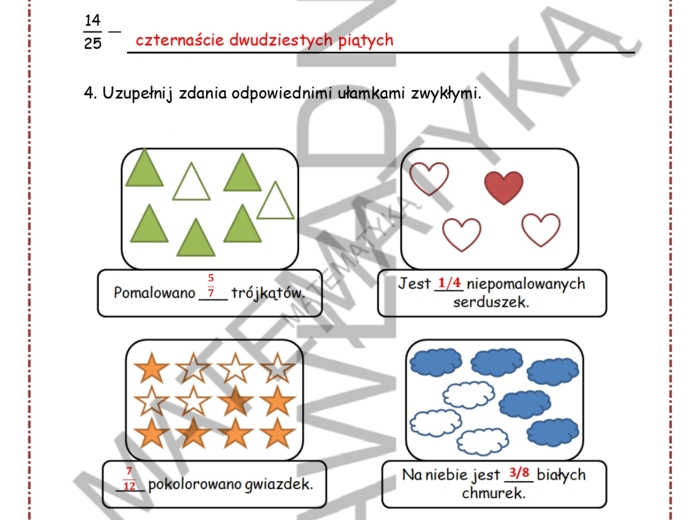 Dział V: Ułamki zwykłe