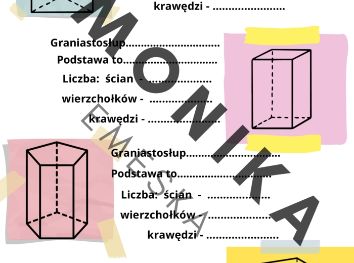 Rodzaje graniastosłupów