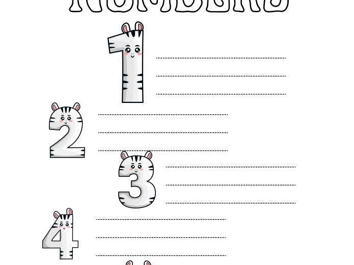 Numbers 1 - 20 - podpisywanie liczb po angielsku