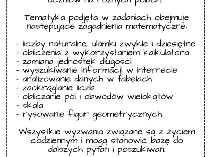 Projekt edukacyjny – klasa 6, 7, 8. Innowacja pedagogiczna. Obliczenia praktyczne. Budowa i remont. Geometria