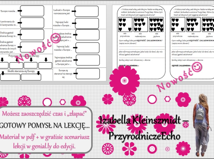 Pomysł na lekcję/karta pracy/stacje zadaniowe/notatki/ materiał do lekcji do tematu „Rozmieszczenie ludności Europy. Starzenie się społeczeństwa.” w pdf. W gratisie niekomercyjny scenariusz lekcji/pomysł na lekcję w programie genial.ly do edycji. Geograf