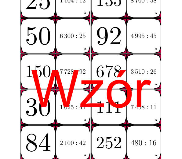 Domino - Dzielenie przez dwucyfrową liczbę | matematyka