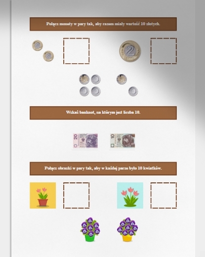 Liczby 1-10. Karta pracy. Sprawdzian. Ćwiczenia.