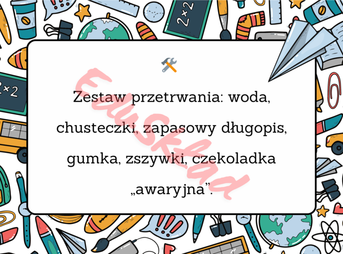 Jak przetrwać rok szkolny – gazetka ścienna