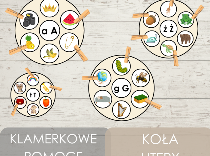 Klamerkowe koła - litery